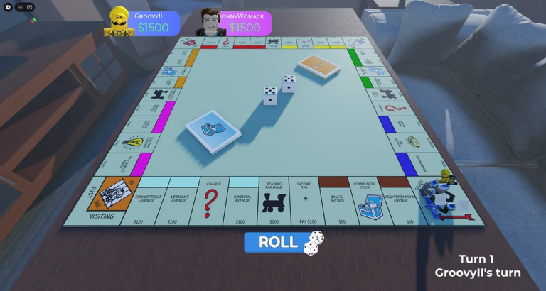 Monopoly Roblox board gameplay screenshot